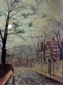 John Atkinson Grimshaw - A Moonlit Road
