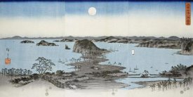 Hiroshige - Night View of Kanazawa In Musashi Province