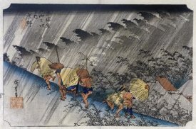 Hiroshige - Driving Rain, Shono