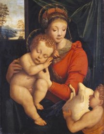 Bernardino Lanino - The Madonna With The Sleeping Child and The Infant Baptist