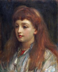 Lord Frederick Leighton - Portrait of a Young Girl