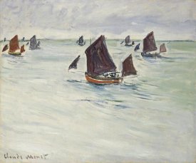 Claude Monet - Fishing Boats off Pourville, 1882