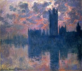 Claude Monet - Parliament, Sunset