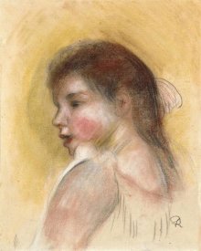 Pierre-Auguste Renoir - Head of a Young Girl In Profile