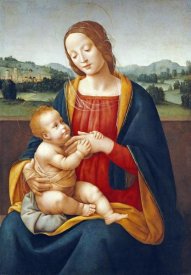 Giovanni Sogliani - Madonna and Child Before a Landscape