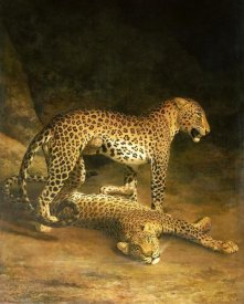 Jacques-Laurent Agasse - Two Leopards Lying In The Exeter Exchange
