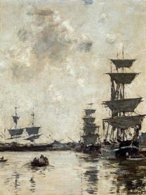 Eugene Boudin - Deauville: Schooners at Anchor