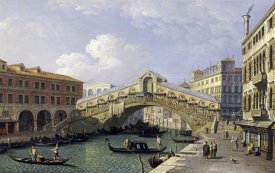 Giovanni Antonio Canal - The Rialto Bridge, Venice