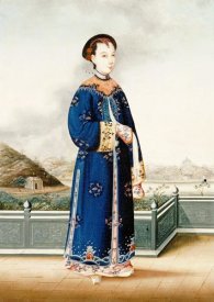 Chinese School - An Elegantly Dressed Chinese Hong Merchant's Wife