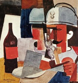 Roger De La Fresnaye - Soldier With Pipe and Bottle