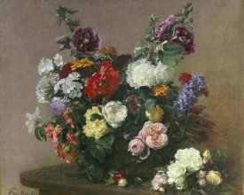 Henri Fantin-Latour - A Bouquet of Mixed Flowers