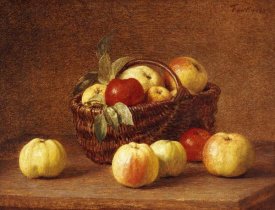 Henri Fantin-Latour - Apples In a Basket On a Table