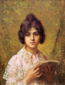 Alexei Alexeiewitsch Harlamoff - Young Woman Holding a Book
