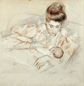 Paul-Cesar Helleu - Mother and Child