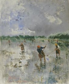 Pompeo Mariani - Women Working In Rice Fields