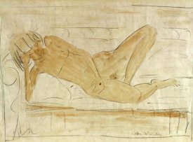 Otto Mueller - Reclining Female Nude