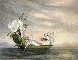 Amelia Jane Murray - Fairies Floating Downstream In a Peapod