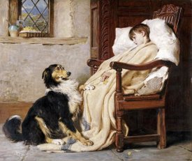 Briton Riviere - Old Playfellows