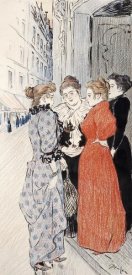 Theophile Steinlen - Women Conversing In The Street