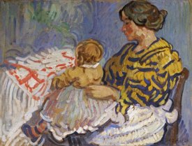 Nicolas Tarkhoff - Mrs. B With Her Baby On Her Knees