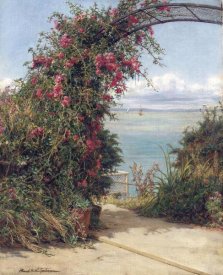 Frank William Warwick Topham - A Garden By The Sea