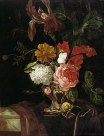Willem Van Aelst - A Rose, An Iris, Lilac