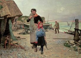 Henry Bacon - Fisherfolk Returning With Their Nets