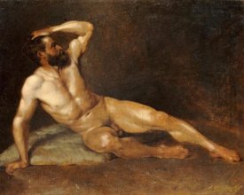 Hans Von Staschiripka Canon - A Reclining Male Nude