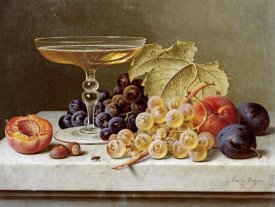 Emilie Preyer - A Glass of Champagne and Grapes