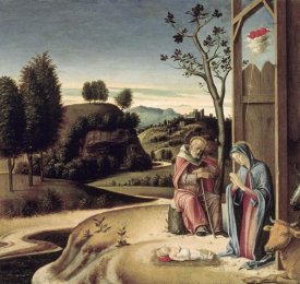 Giovanni Bellini - Birth of Jesus from the Pala Pesaro