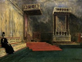 Leon Bonnat - Interior of the Sistine Chapel