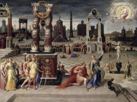Antoine Caron - Augustus and The Tiburtine Sibyl