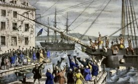 Currier and Ives - Destruction of Tea at Boston Harbor