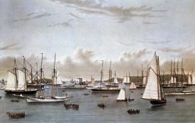 Currier and Ives - Yacht Squadron (Newport)