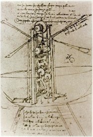 Leonardo Da Vinci - Drawing of a Flying Machine