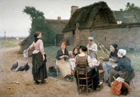 Wencelas de Broczik - Peasant Women Chatting;Normandy