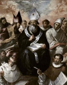 Francisco Herrera the Elder - St. Basil Dictating His Doctrine