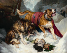 Sir Edwin Landseer - Alpine Mastiffs Reanimating a Distressed Traveller
