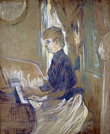 Henri Toulouse-Lautrec - At the Piano, Madame Juliette Pascal in the Salon of the Malrome Palace