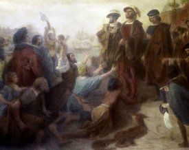 Emanuel Leutze - Return of Columbus In Chains To Cadiz