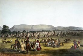 Thomas Lorraine McKenney - Encampment of Piekann Indians Near Fort Mckenzie