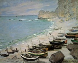 Claude Monet - Boats on the Beach at Etretat, 1883