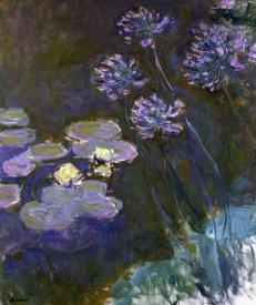 Claude Monet - Water Lilies & Agapanthus