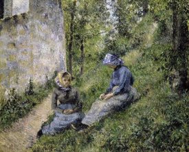 Camille Pissarro - Paysannes Assisses, Causant