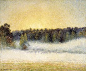 Camille Pissarro - Sunset and Fog at Eragny