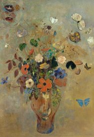 Odilon Redon - Bouquet of Flowers with Butterflies
