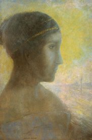 Odilon Redon - Head of a Young Woman in Profile