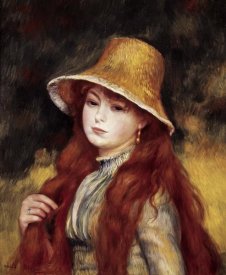 Pierre-Auguste Renoir - Young Girl in a Straw Hat
