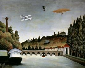 Henri Rousseau - Landscape With Zeppelin
