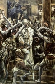 James Tissot - Christ Mocked In The House of Caiaphas